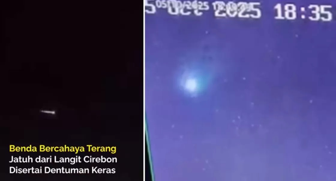 Beredar rekaman bola api diduga meteor jatuh di Cirebon