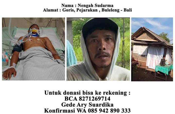 Warga Bali Galang Donasi untuk Nengah Sudarma