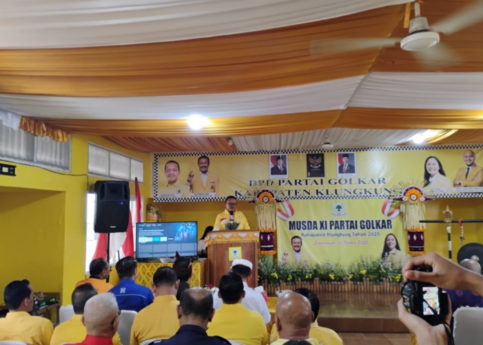DPD Partai Golkar Kabupaten Klungkung menggelar Musyawarah Daerah (Musda) ke-XI, Jumat (10/10/2025).