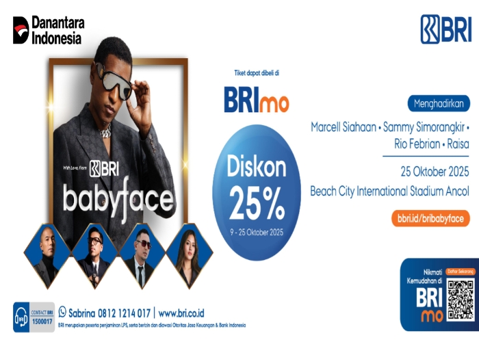 BRI Bawa Babyface ke Jakarta, Nasabah Dapat Kesempatan Eksklusif Nikmati Konser Kelas Dunia