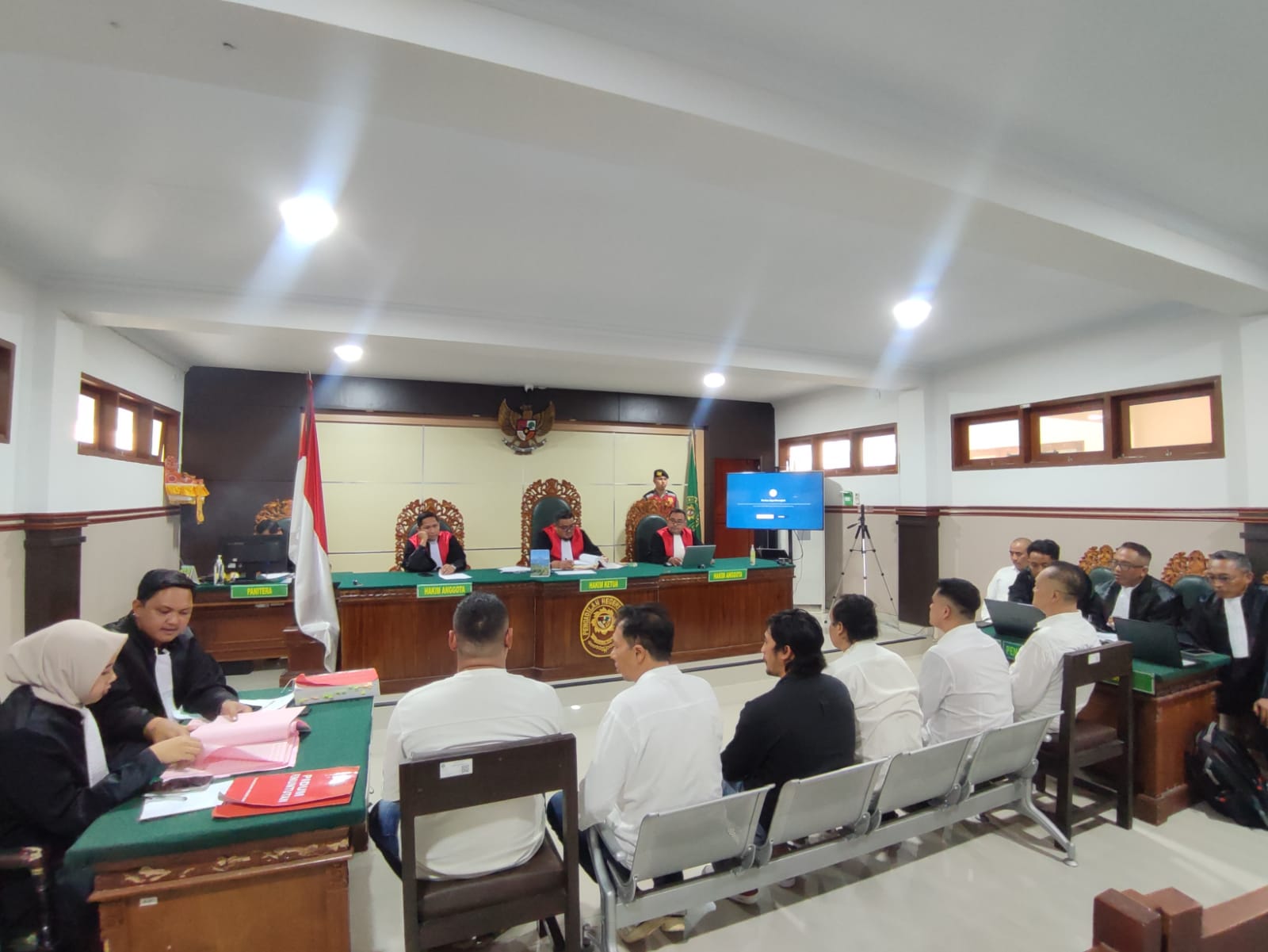 Sidang kasus pembunuhan Komang Alam menghadirkan sejumlah saksi. (Bali Express/Istimewa)