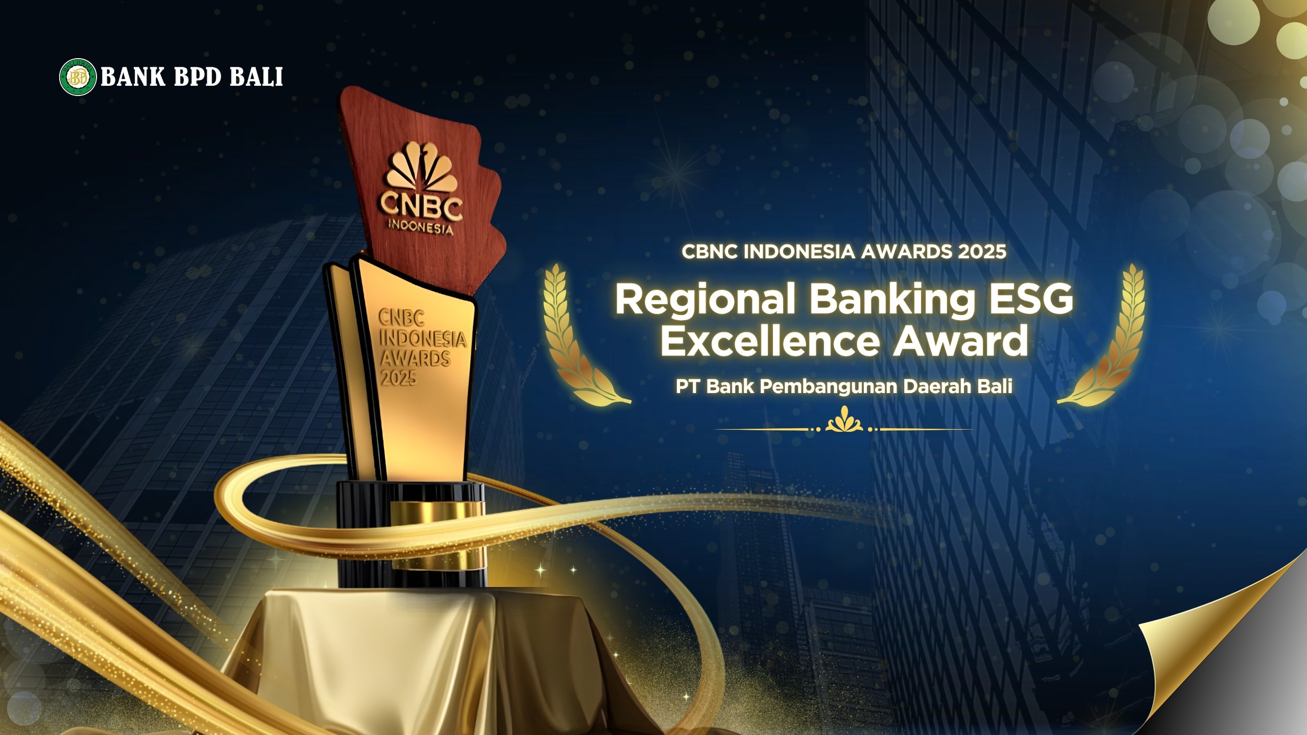 BPD Bali meraih penghargaan &ldquo;Regional Banking ESG Excellence Award"