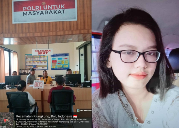 Seorang gadis asal Kabupaten Klungkung dilaporkan hilang setelah meninggalkan rumah dan tak kunjung kembali sejak awal Oktober 2025