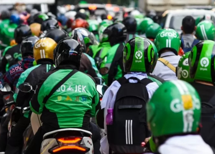 Ilustrasi driver ojek online.