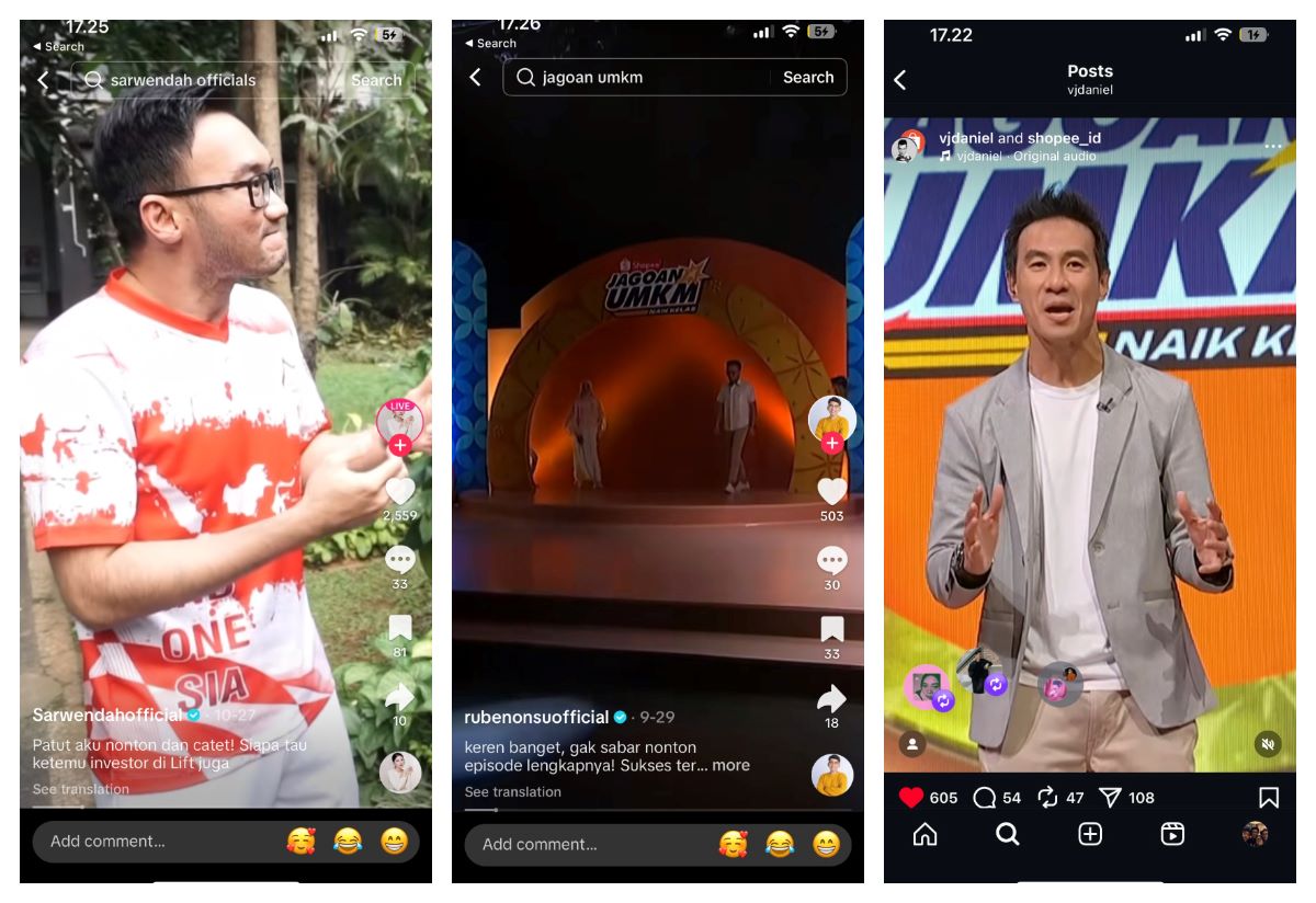 Dukungan para selebritis dan publik figur untuk Shopee Jagoan UMKM