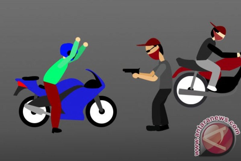 Ilustrasi begal bersenjata api.
