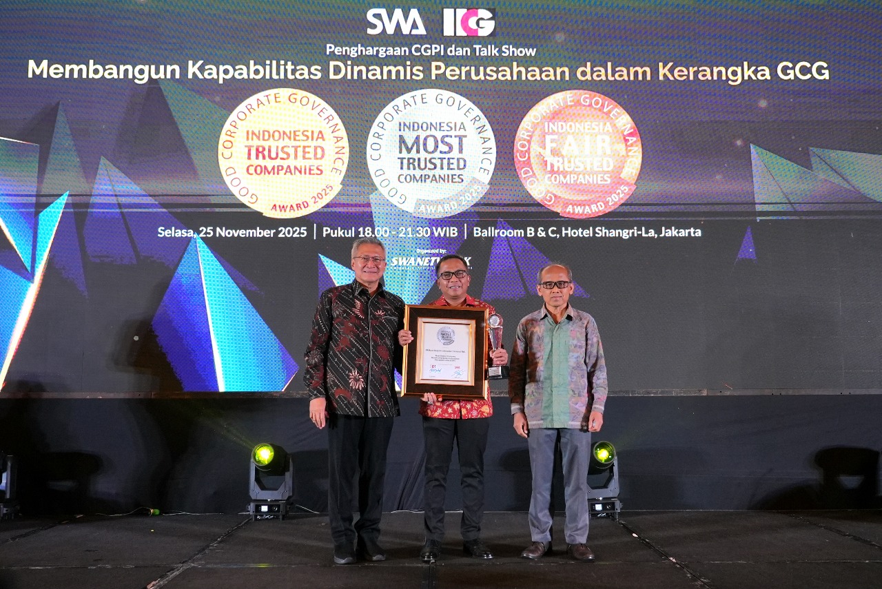 PT Bank Rakyat Indonesia (Persero) Tbk meraih predikat &ldquo;Sangat Terpercaya&rdquo; pada ajang penghargaan  Indonesia Trusted Companies 2025 based on Corporate Governance Perception Index (CGPI) 2024