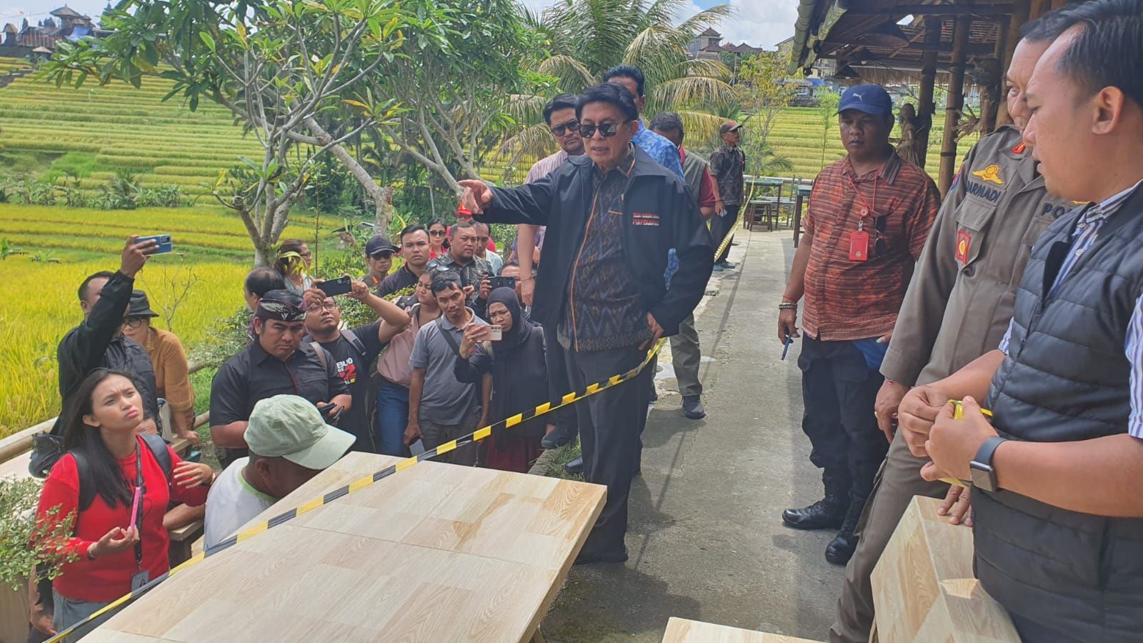 Pansus TRAP DPRD Bali turun ke DTW Jatiluwih, Tabanan, Selasa (2/12/2025).