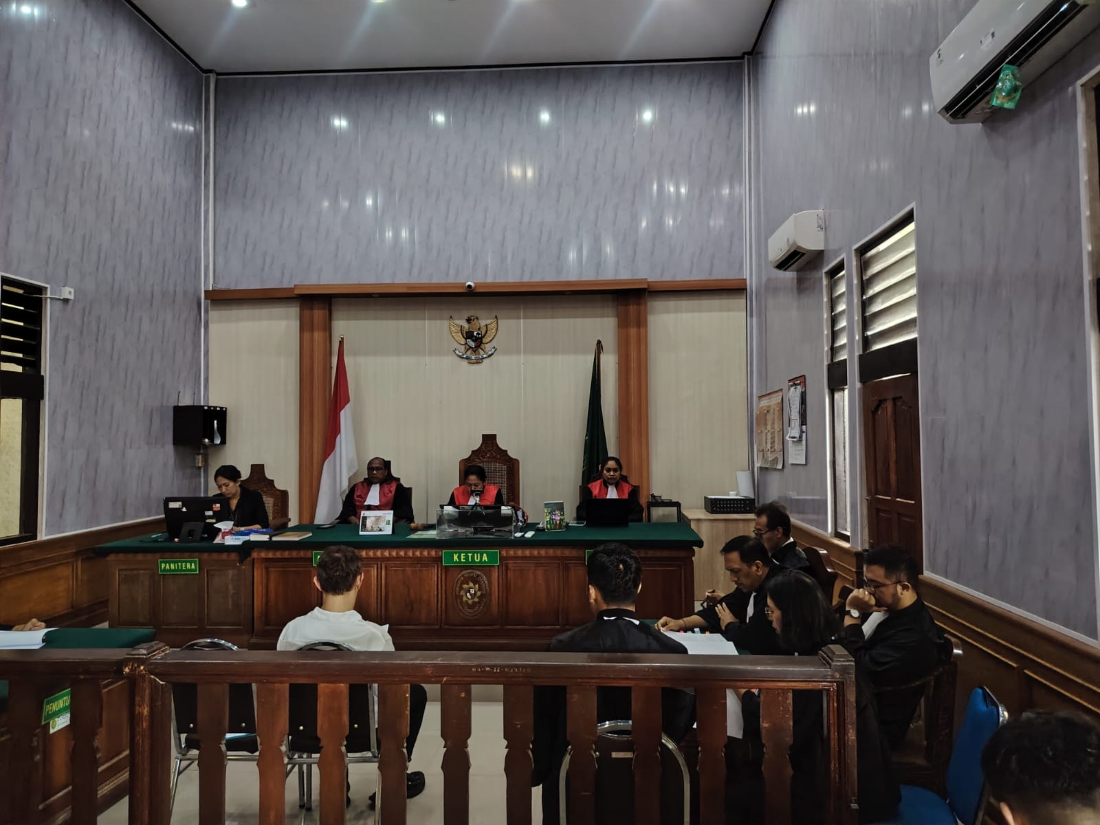 Sidang dengan agenda duplik dijalani pengusaha Budiman Tiang. (Bali Express/Istimewa)