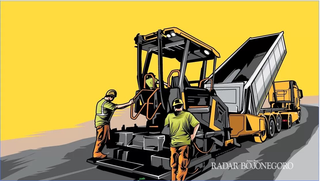 Ilustrasi perbaikan jalan.