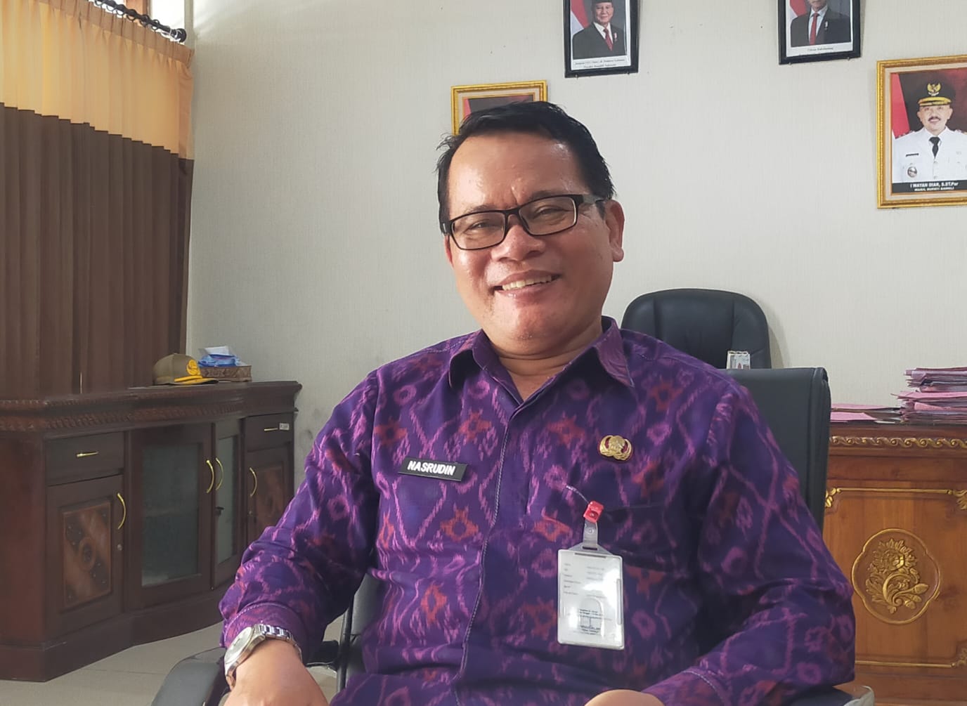 Kepala Dinas Perindustrian dan Perdagangan (Disperindag) Bangli Nasrudin.