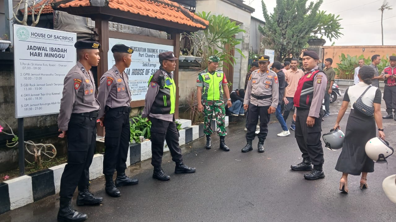 PENGAMANAN: Pengamanan perayaan Hari Raya Natal 2025 di Kabupaten Gianyar.