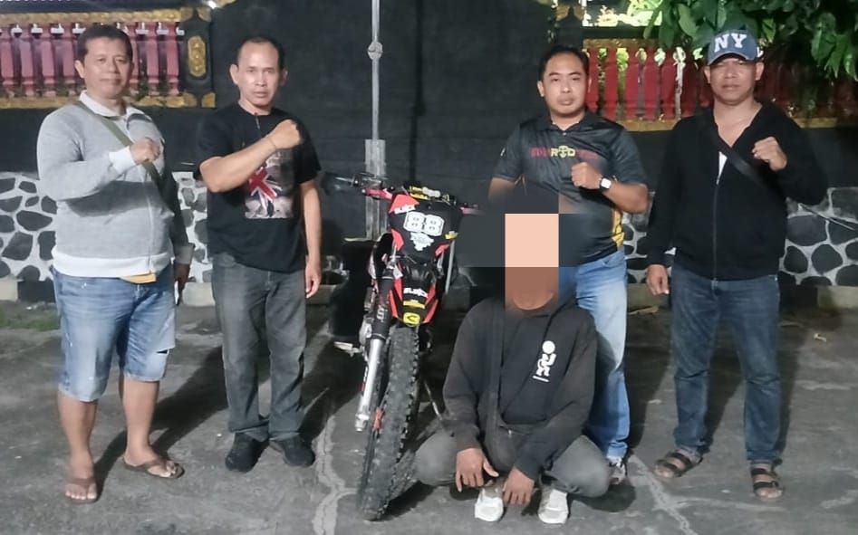Pelaku penggelapan sepeda motor diringkus Polsek Kubutambahan.