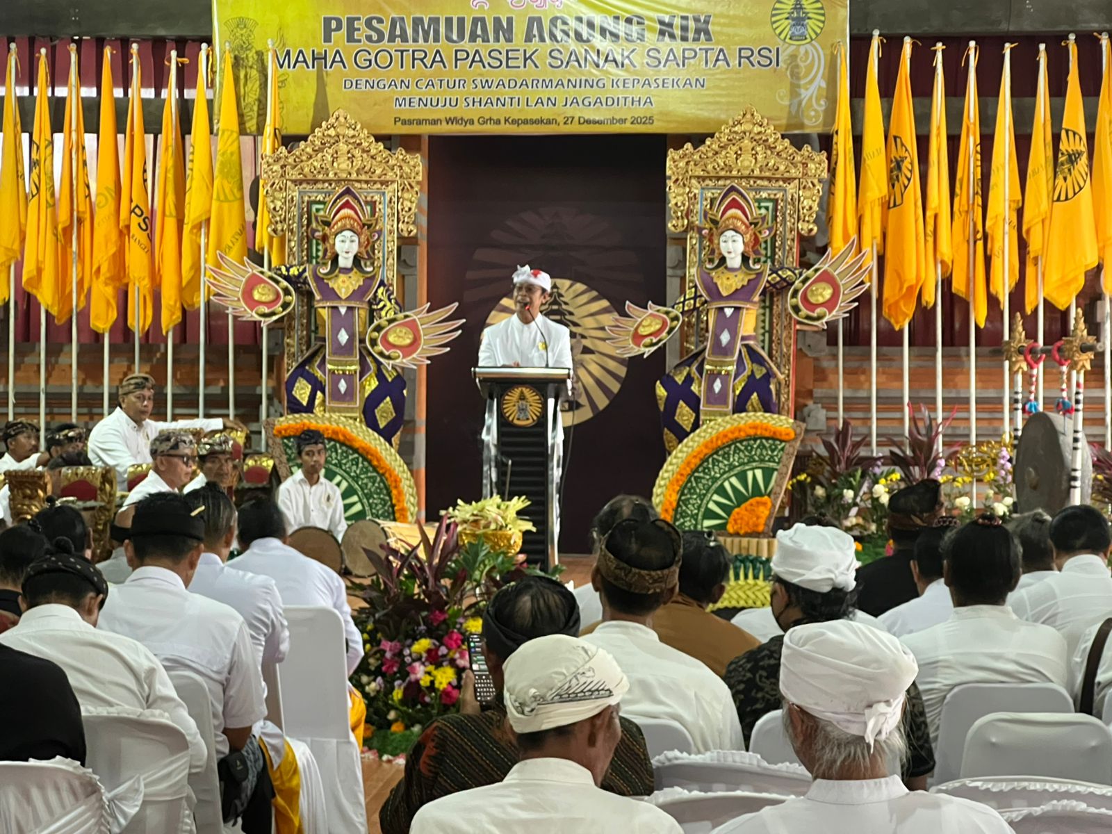 Pesamuan Agung XIX MGPSSR digelar di sekretariat  Jalan Cekomaria, Denpasar, Sabtu (27/12/2025).