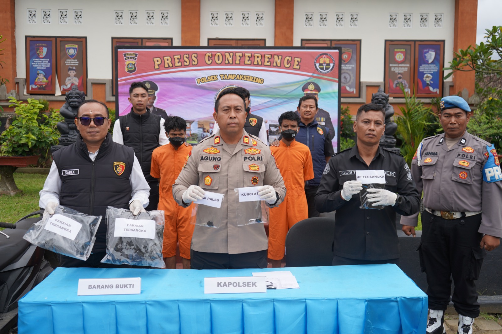 PELAKU : Pelaku pencurian kendaraan bermotor (curanmor) diringkus Polsek Tampaksiring.