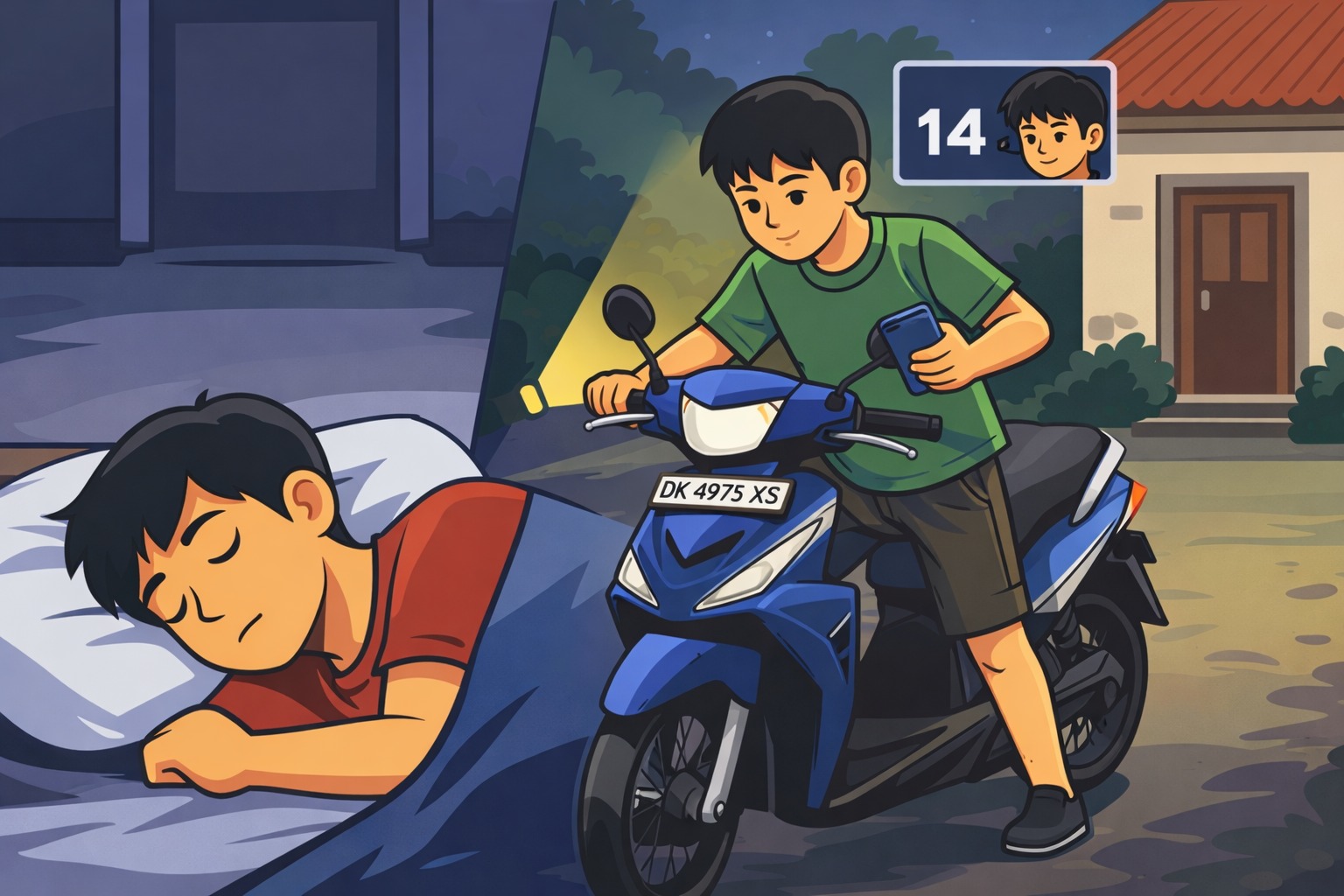 Ilustrasi seorang remaja diduga membawa kabur ponsel dan sepeda motor milik temannya di Kabupaten Buleleng.