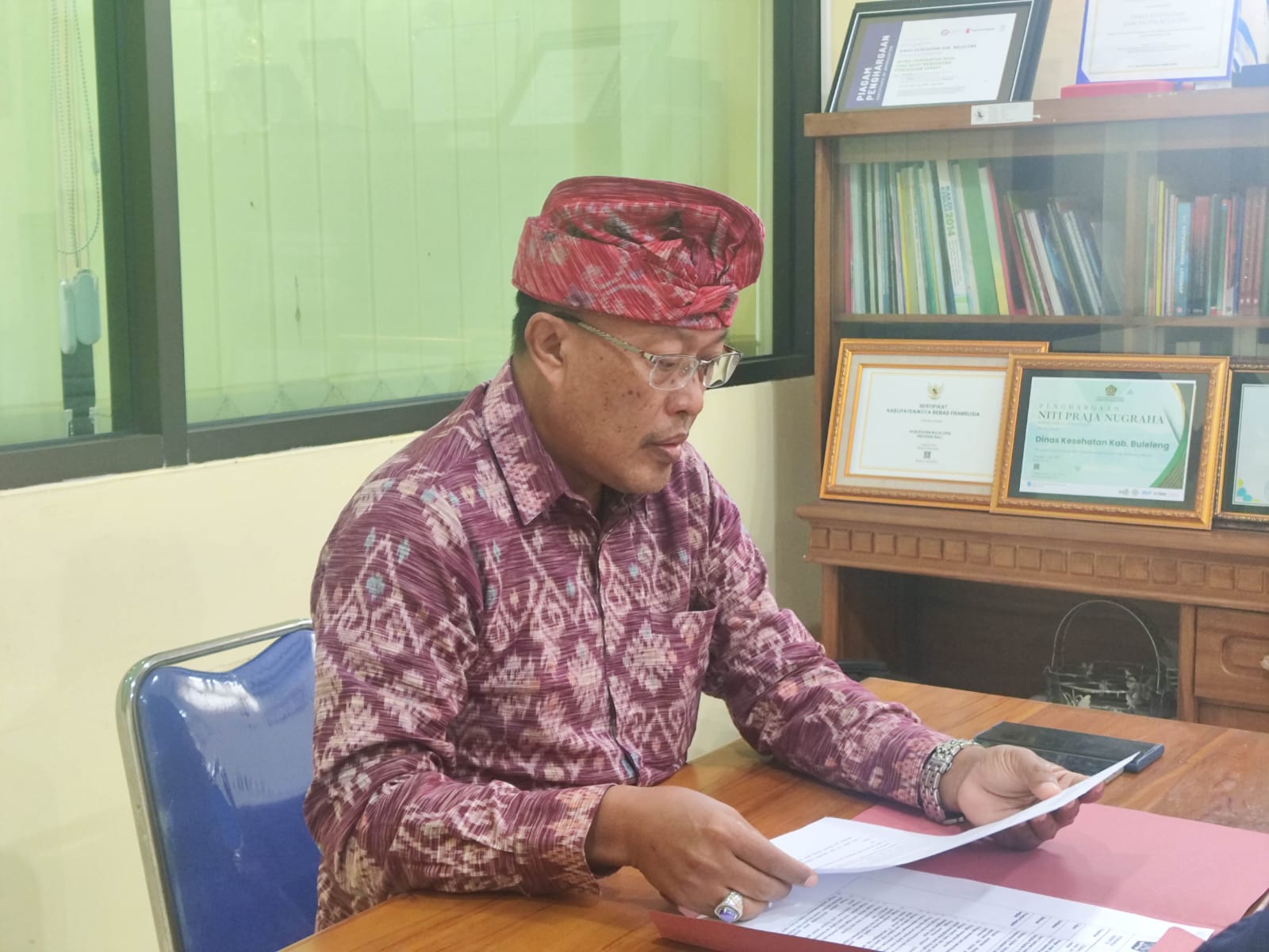Kepala Dinas Kesehatan Kabupaten Buleleng, dr. Sucipto.