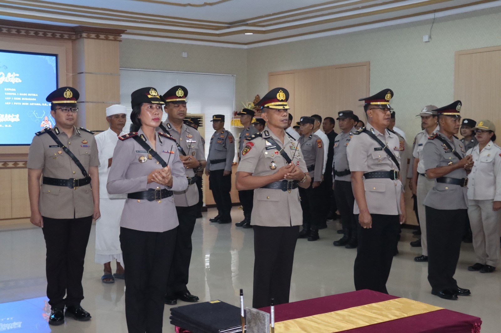 SERTIJAB : Sertijab Kabag SDM, Kasat Polairud, Kapolsek Payangan, serta Pelantikan Jabatan Kapolsek Blahbatuh.