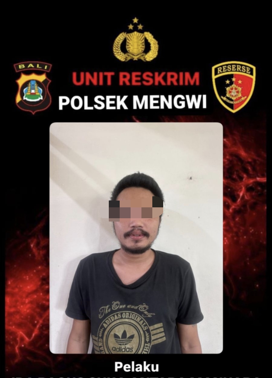Pelaku IBSAM kini ditahan Polsek Mengwi. (Bali Express/Istimewa)