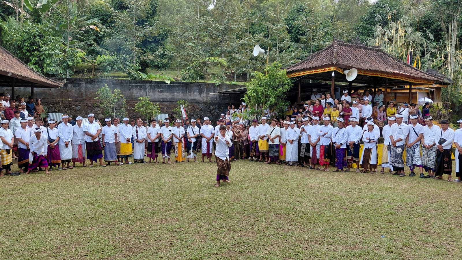 Prosesi Mepetokan di Pura Telaga Waja Desa Pedawa saat Saba Ngelemekin