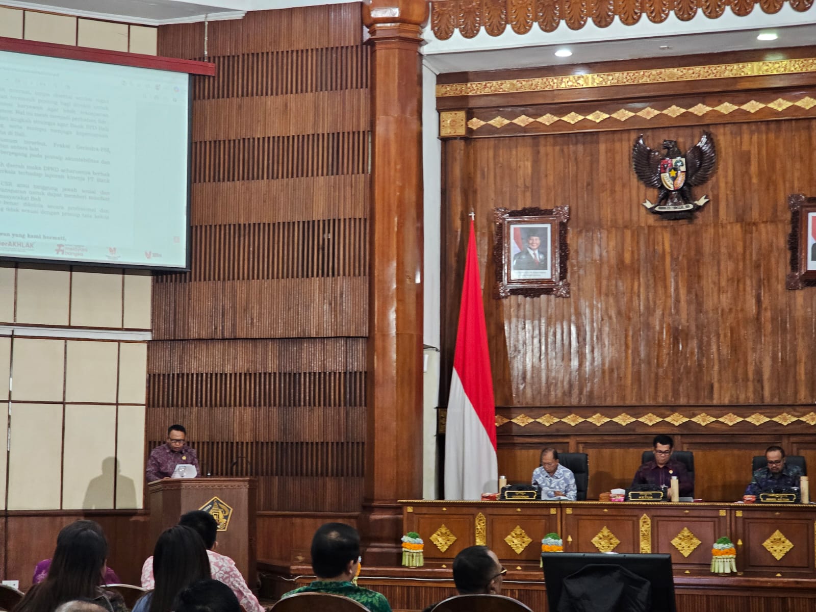 TRANSPARANSI: Anggota DPRD Bali Fraksi Gerindra-PSI, I Wayan Subawa