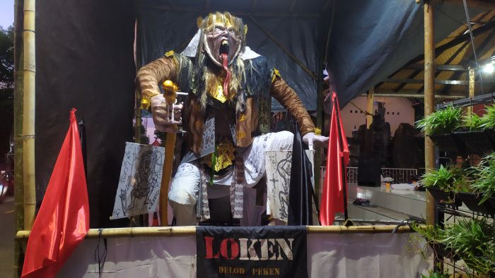 Salah satu kreasi ogoh-ogoh yang dibuat oleh muda-mudi di Kecamatan Buleleng