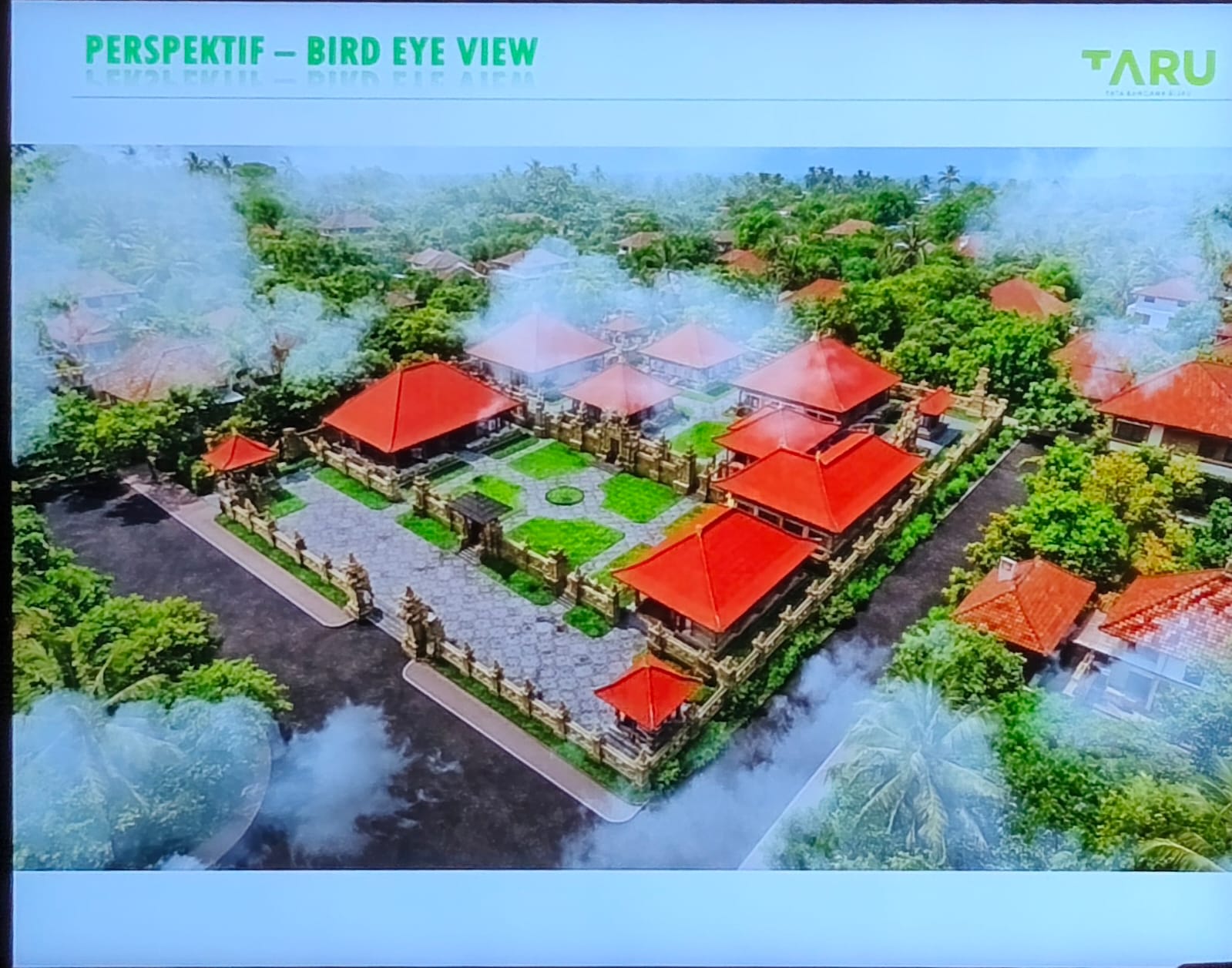 Rumah jabatan Bupati Bangli dirancang berarsitektur Bali.