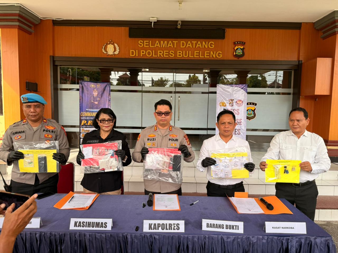 Rilis pengungkapan kasus narkoba di Polres Buleleng