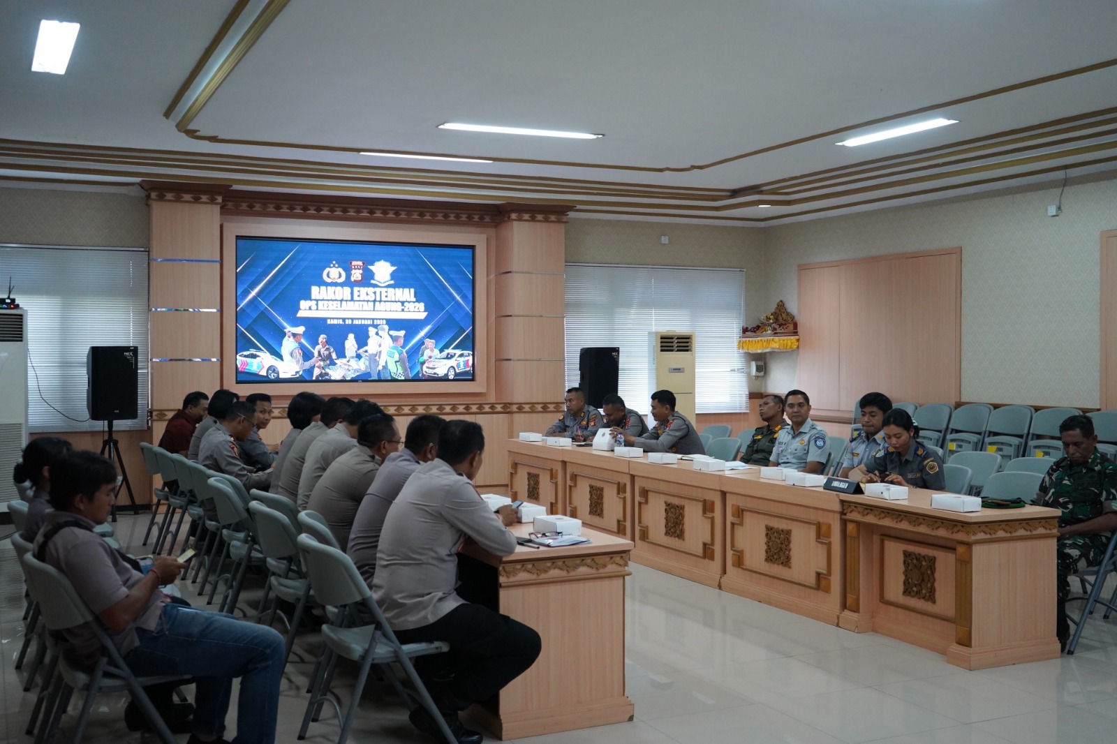 RAKOR : Rapat Koordinasi (Rakor) Eksternal Operasi Keselamatan Agung 2026, Polres Gianyar.