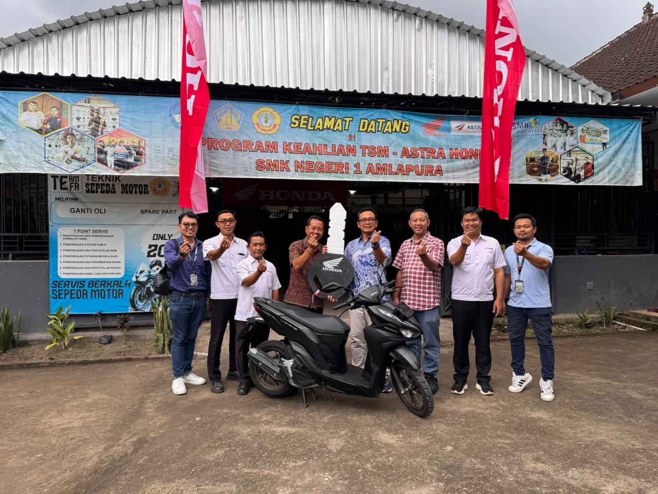 PT Astra Honda Motor (AHM) resmikan SMK Negeri 1 Amlapura sebagai Tempat Uji Kompetensi (TUK) Grade A+.