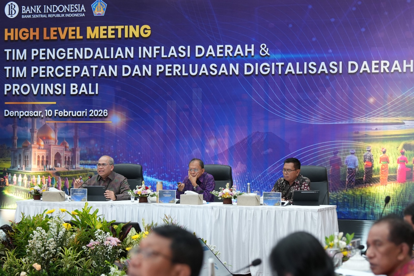 HARI RAYA: High Level Meeting (HLM) TPID dan TP2DD Provinsi Bali yang digelar pada 10 Februari 2026