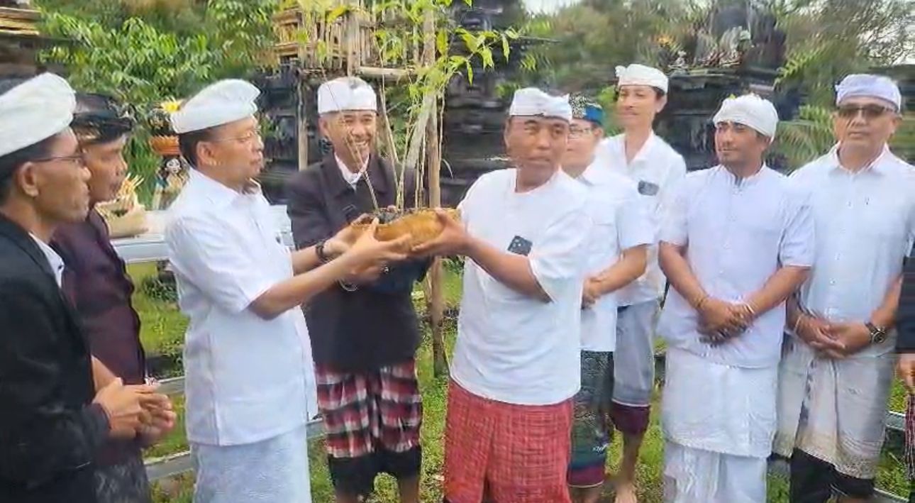 Sebanyak 200 bibit pohon gaharu diserahkan Komisaris Utama CV Tunas Gaharu Bali, Dewa Sukrawan, kepada Gubernur Bali Wayan Koster pada Rabu (11/2)