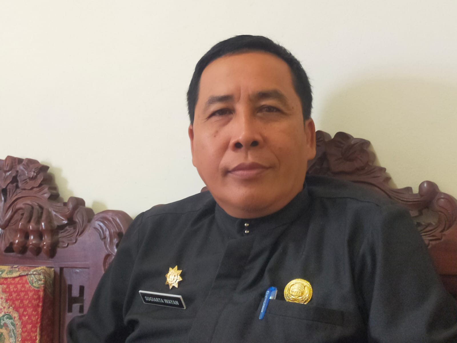 Kasat Pol PP Bangli, I Wayan Sugiarta. (I Made Mertawan/Bali Express)