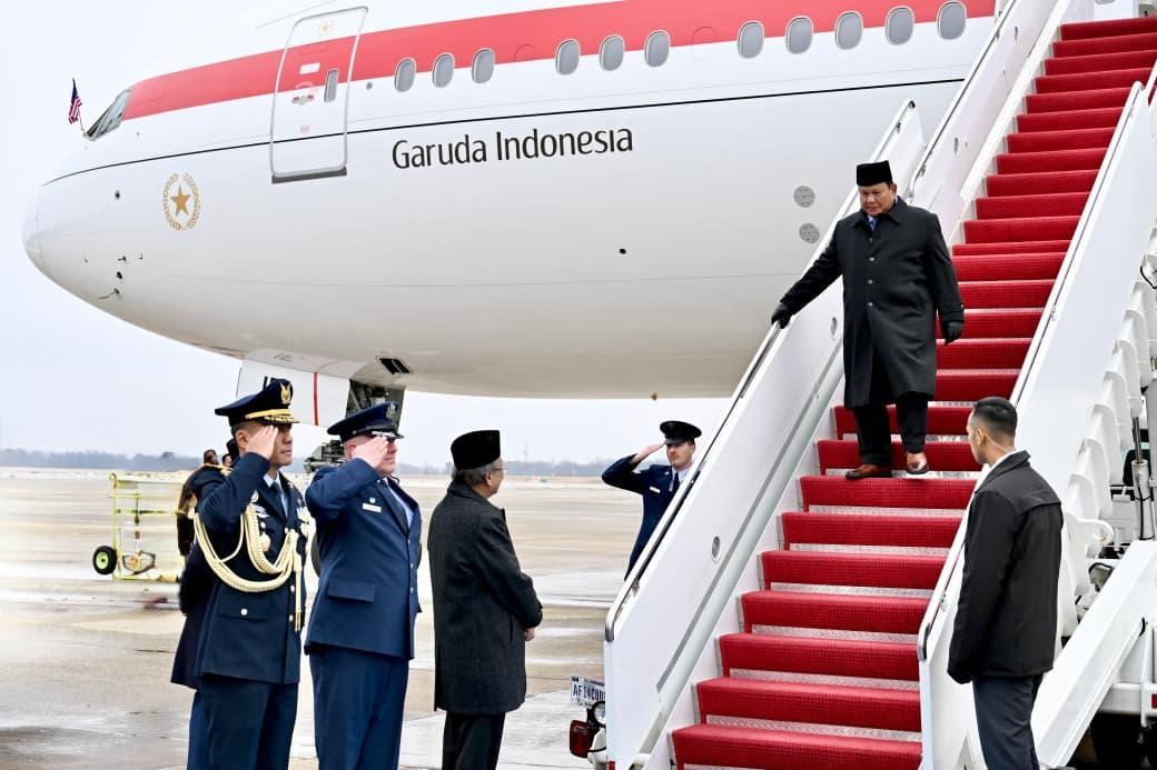 Presiden Prabowo Tiba di Washington DC