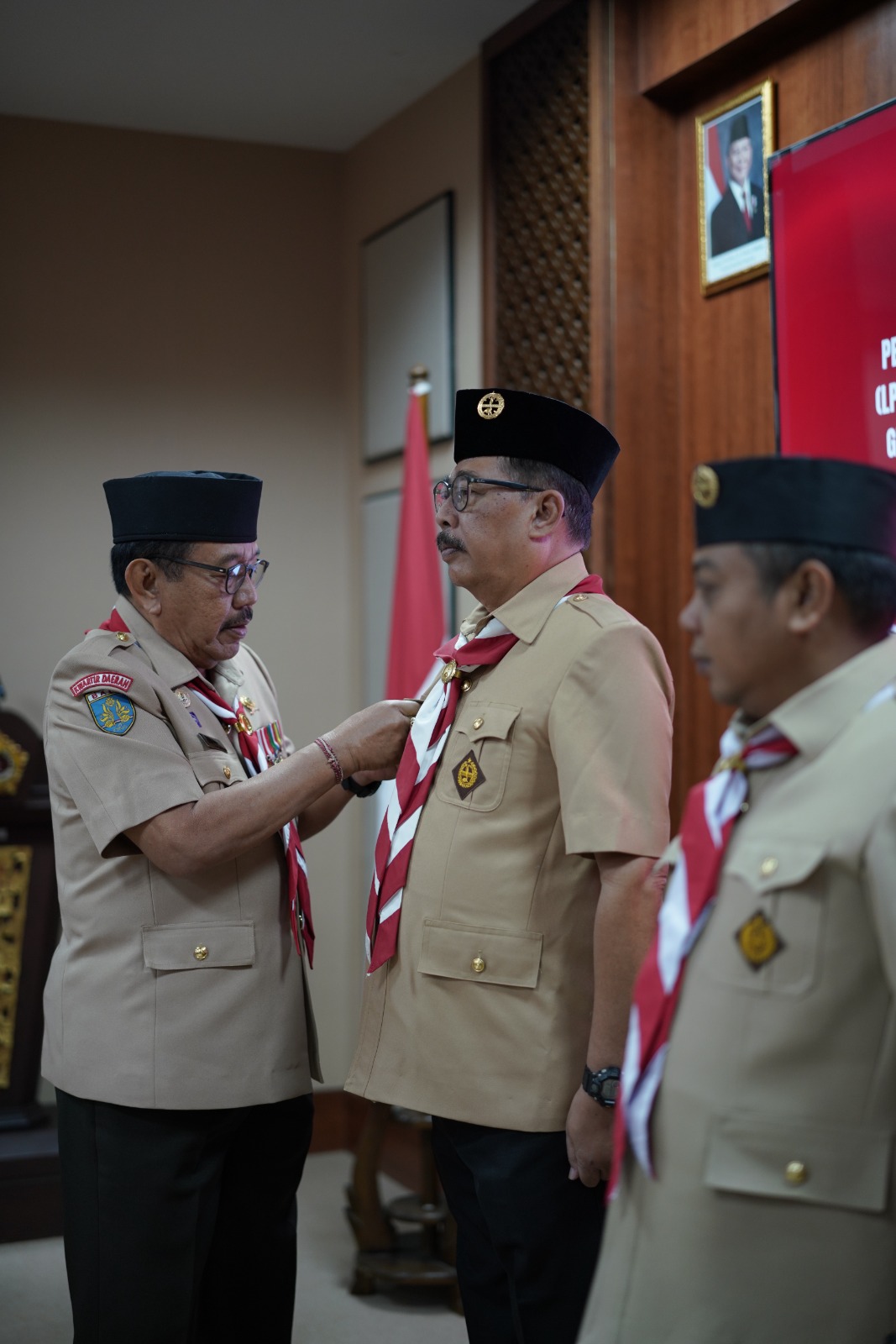 DILANTIK : Pelantikan pengurus Gerakan Pramuka Tingkat Cabang dan Ranting Cabang dan Ranting se-Kwartir Cabang Gianyar Masa Bakti 2025 - 2030.