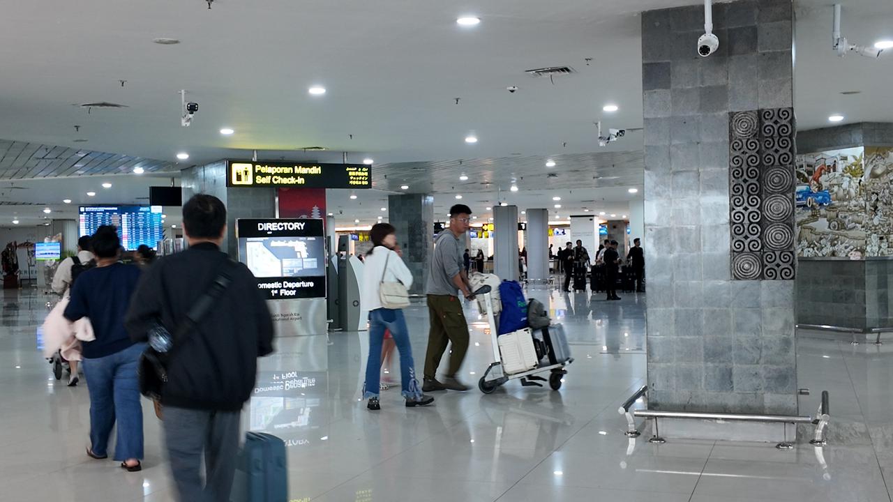 NORMAL: Operasional di Bandara Internasional I Gusti Ngurah Rai Bali yang berjalan normal