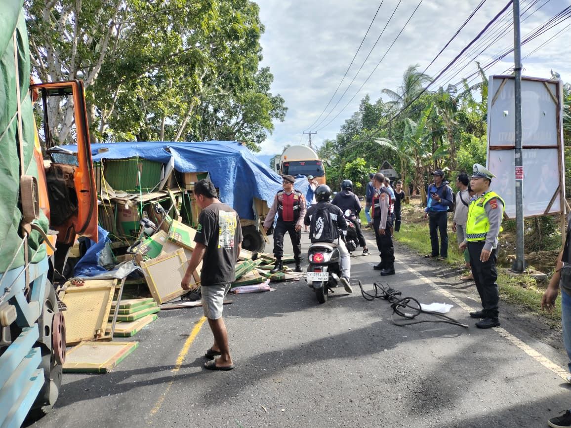 Kecelakaan di jalan Nasional Denpasar-Gilimanuk termasuk wilayah Banjar Soka Kaja, Desa Antap, Kecamatan Selemadeg, Kabupaten Tabanan, Rabu (25/2/2026).&nbsp;