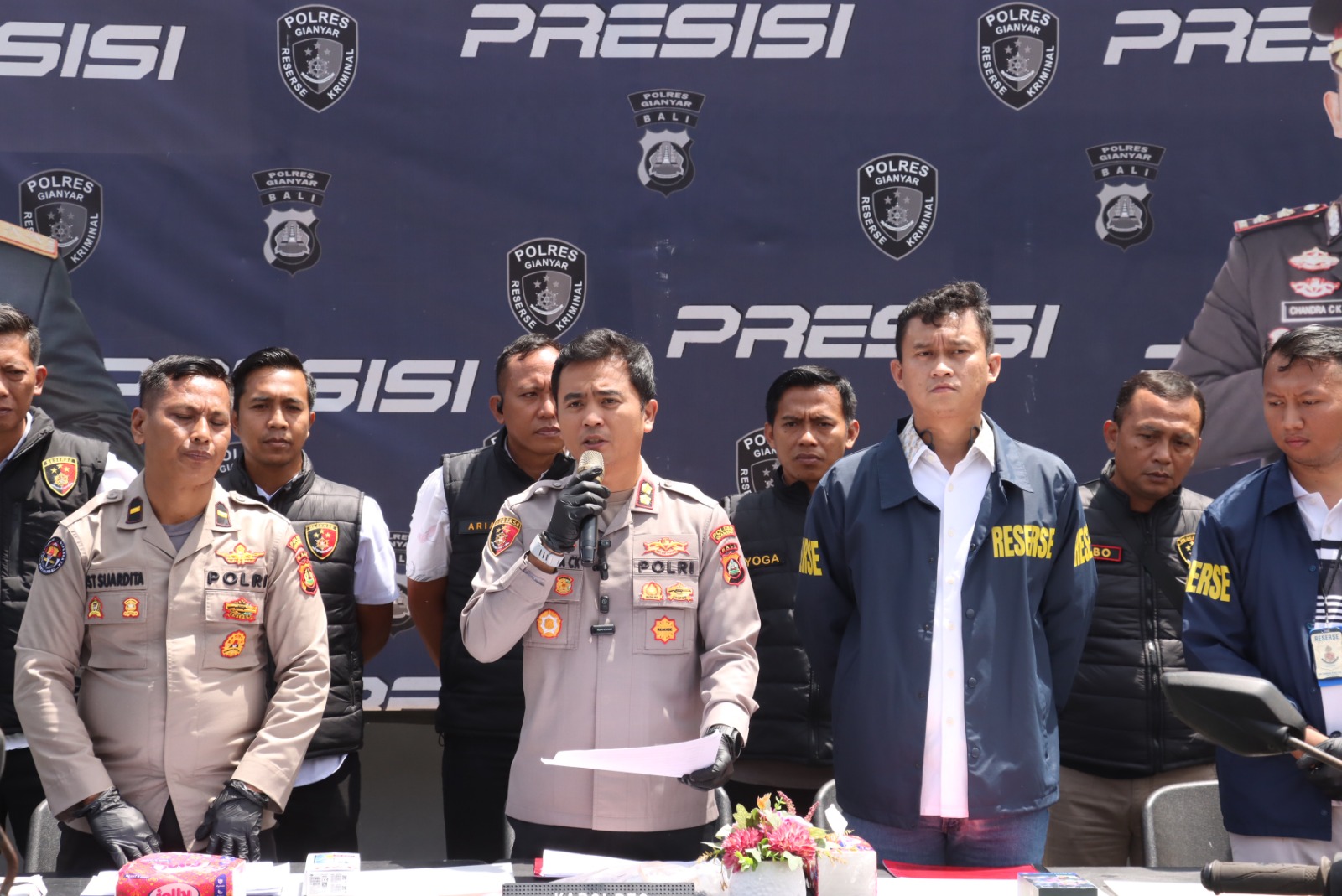 KASUS : Pengungkapan kasus oleh Polres Gianyar.