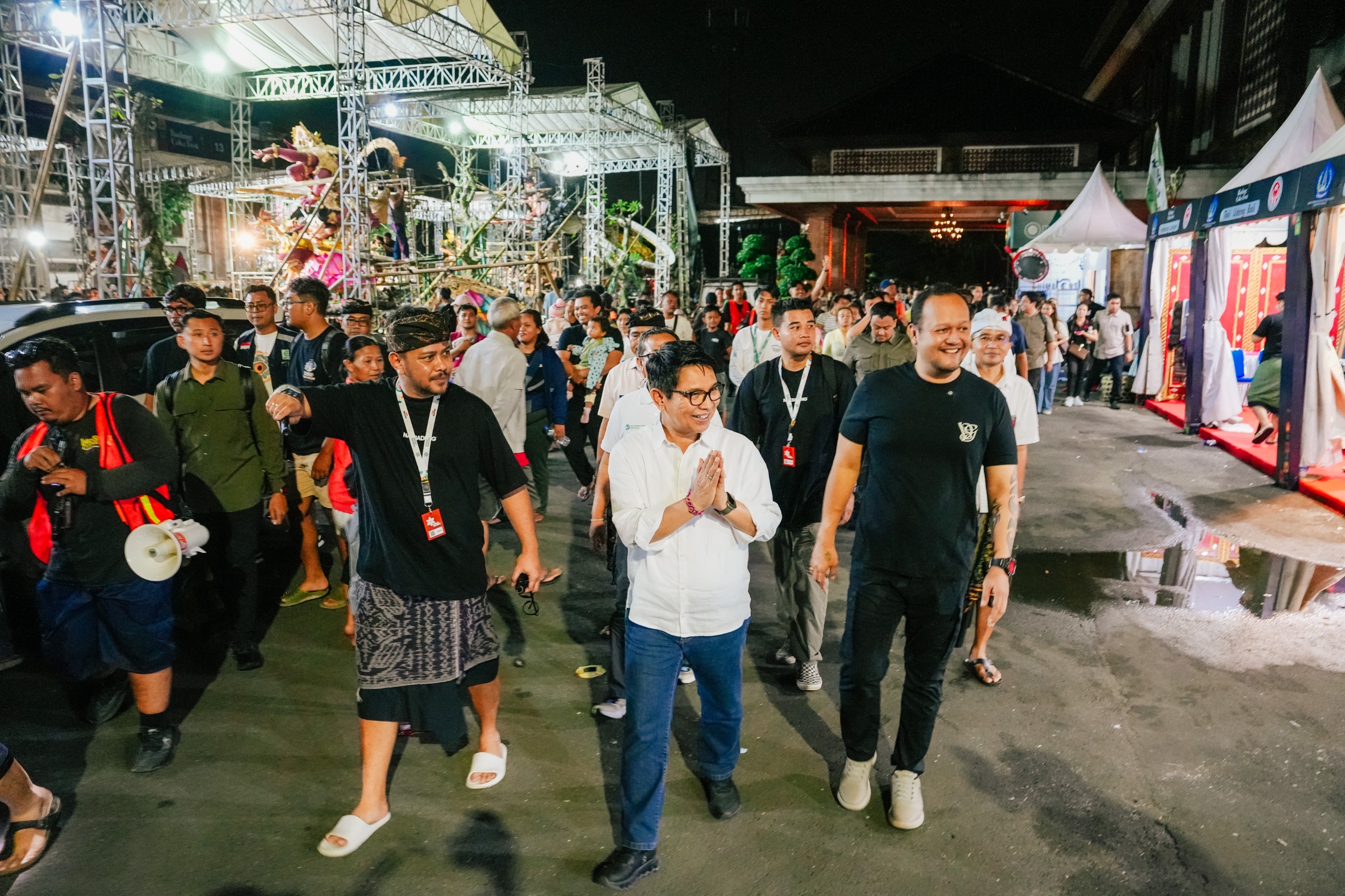 Bupati Adi Arnawa saat menghadiri Badung Caka Fest Tahun 2026, di area Balai Budaya Giri Nata Mandala, Puspem Badung.