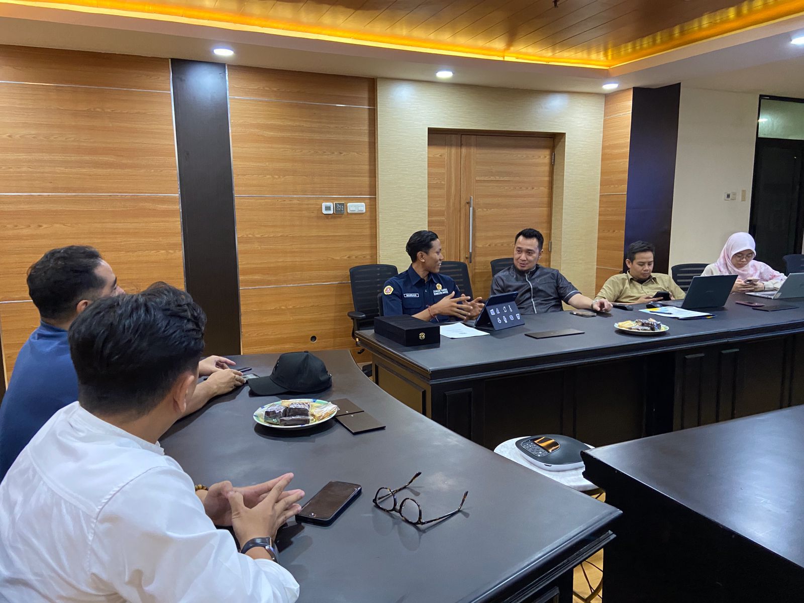 AUDIENSI : Ketua Karang Taruna Gianyar melakukan audiensi resmi dengan jajaran Pengurus Nasional Karang Taruna (PNKT)