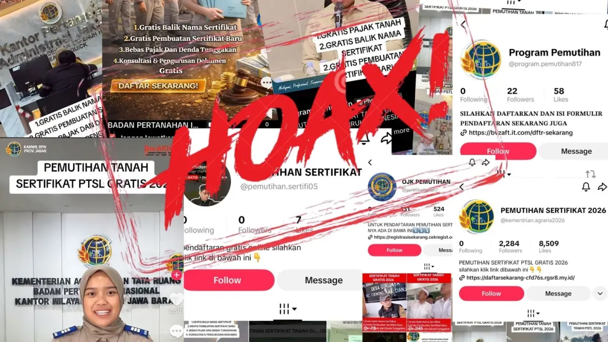Kementerian Agraria dan Tata Ruang/Badan Pertanahan Nasional (ATR/BPN) meluruskan informasi yang tidak sesuai dengan ketentuan yang berlaku 