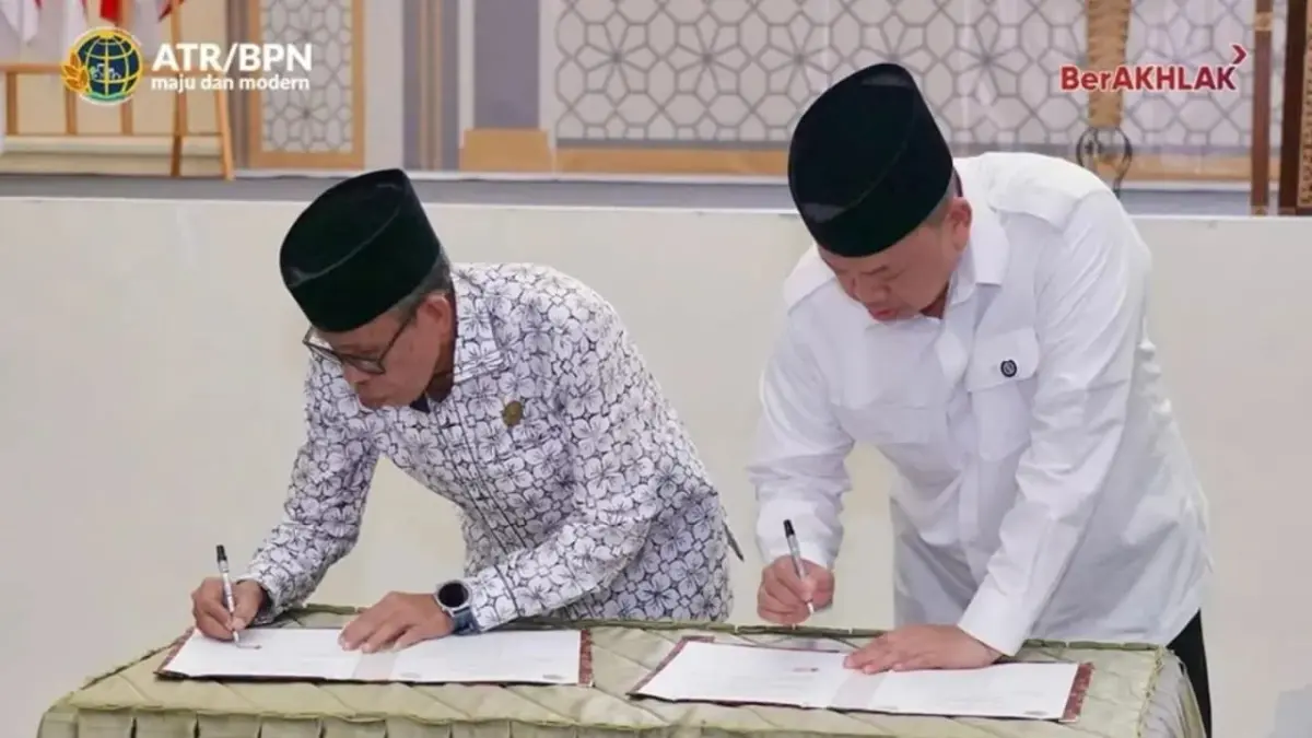 Menteri Nusron dan Rektor UIN Datokarama Palu Teken MoU