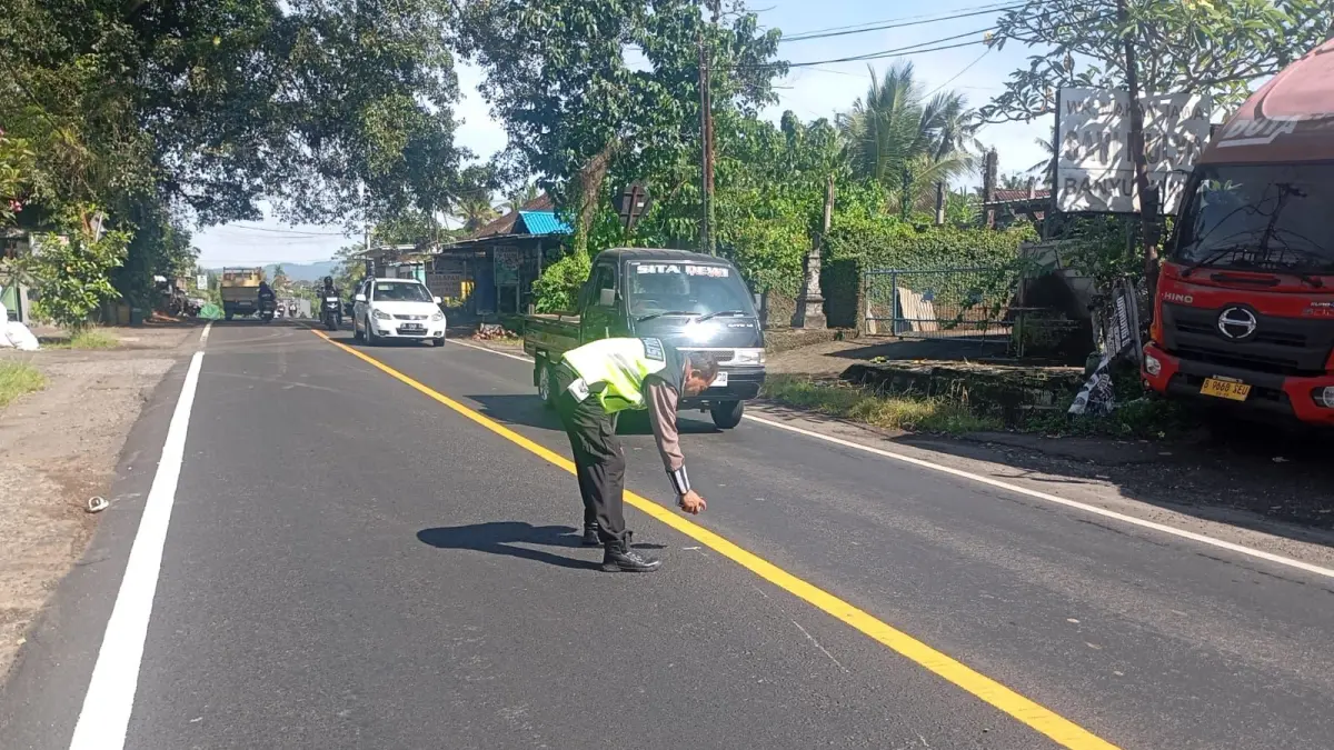 Lokasi kecelakaan di Banjar Dinas Bunut Puhun, Desa Bantas, Kecamatan Selemadeg, Kabupaten Tabanan, Senin (6/4/2026). (Ist)