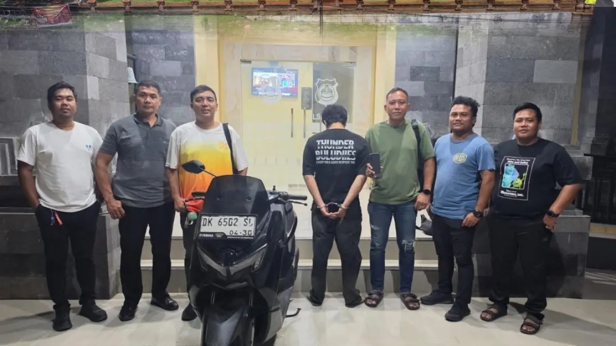 DIBEKUK : Reskrim Polsek Ubud bekuk jambret WNA.