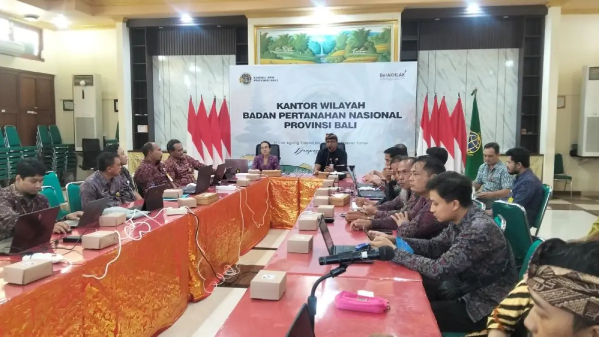 osialisasi aplikasi SIPENTA dan SENTUH TANAHKU yang diselenggarakan di Kantor Wilayah Badan Pertanahan Nasional Provinsi Bali, Kamis (9/04/2026). (Ist)