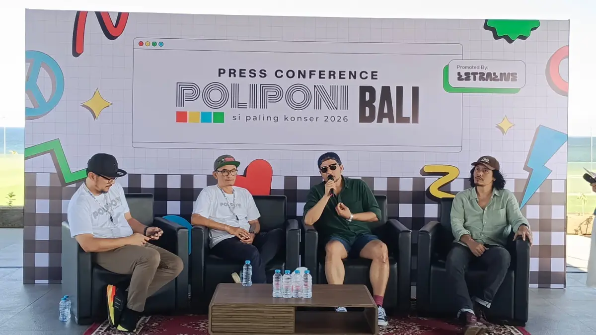 Adam Subarkah Manager Sheila On 7 (pakai kacamata hitam) bersama Thunder Production dan Sky Memastikan Sheila On S7 Manggung di Bali Juli mendatang