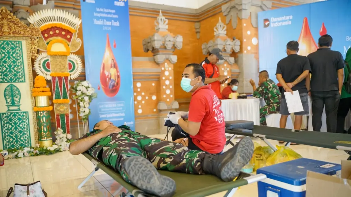 DONOR DARAH: Pelaksanaan donor darah yang digelar di Tabanan