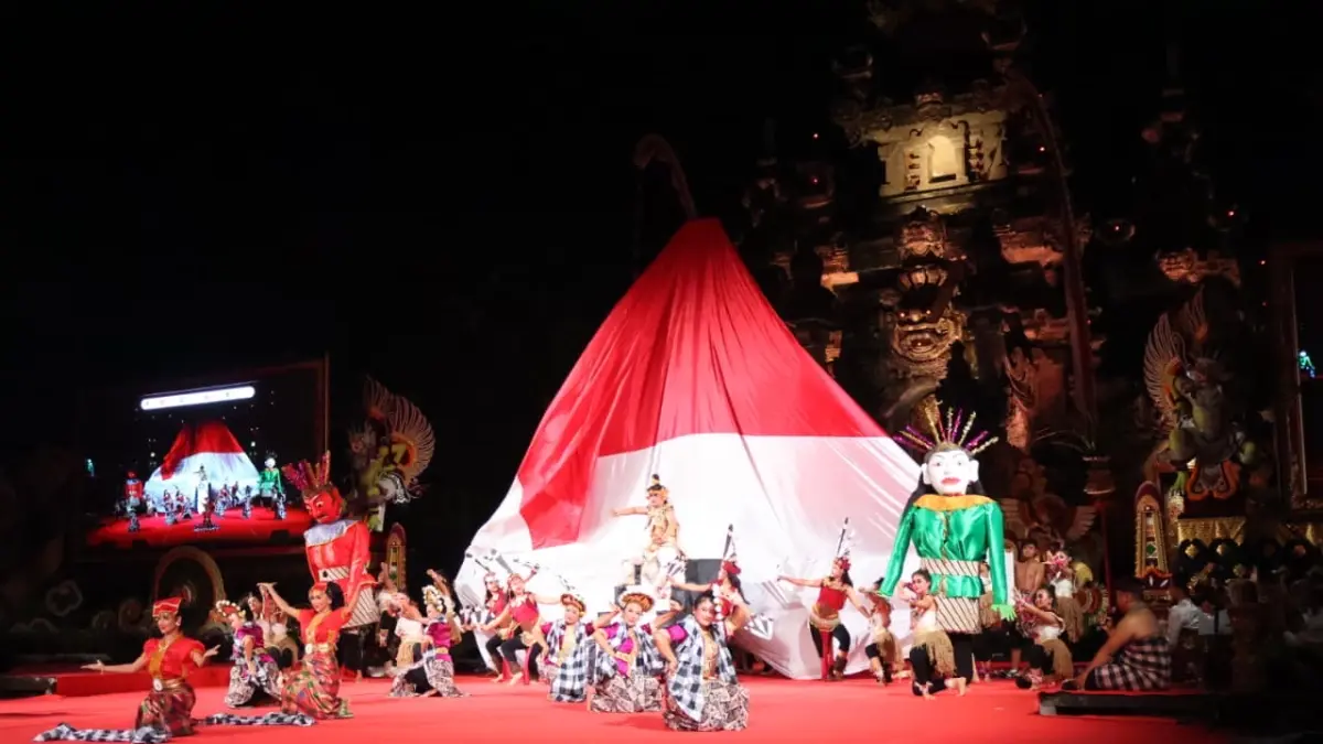 HARMONI:&nbsp;Dharma Santi Nyepi Tahun Baru Saka 1948 yang digelar di Panggung Terbuka Ardha Candra, Taman Budaya Art Center Denpasar, Jumat (17/4)