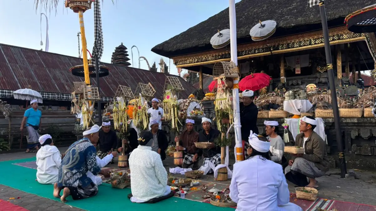 Salah satu rangkaian Ngusaba Kadasa di Pura Ulun Danu Batur, Desa Adat Batur, Kecamatan Kintamani, Bangli. (Ist)