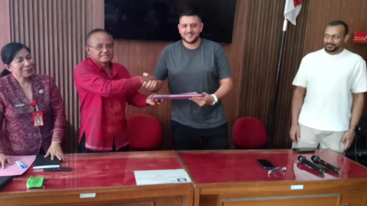 Dinas Pertanian, Ketahanan Pangan dan Perikanan (PKP) Bangli menandatangani penyewaan pabrik kopi Mengani, Selasa (28/4/2026). (Ist)